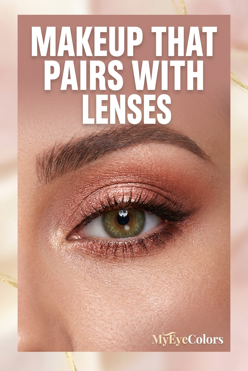 How to apply makeup with colored contacts