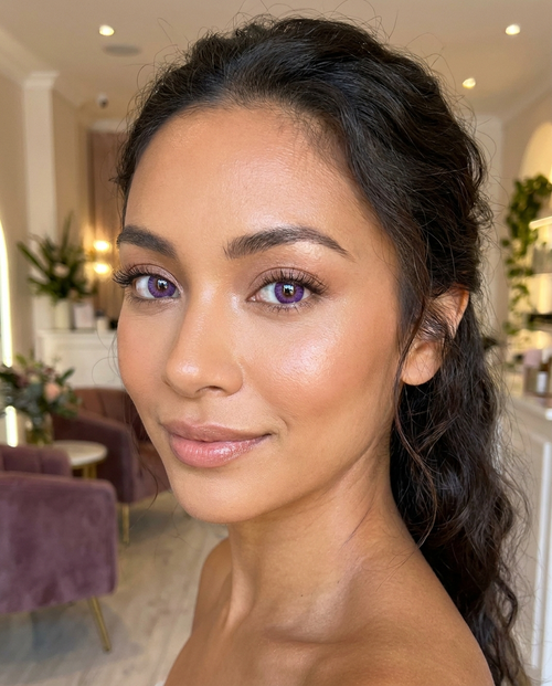 3-Tone Amethyst Colored Contact Lenses