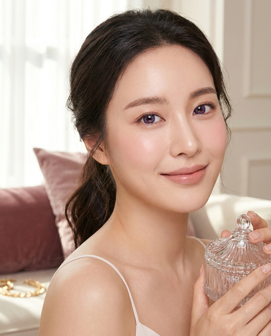 3-Tone Amethyst Colored Contact Lenses