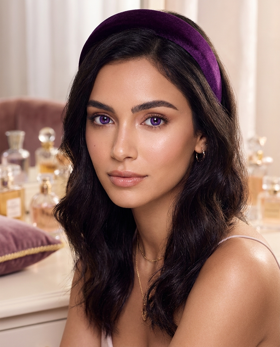 3-Tone Amethyst Colored Contact Lenses
