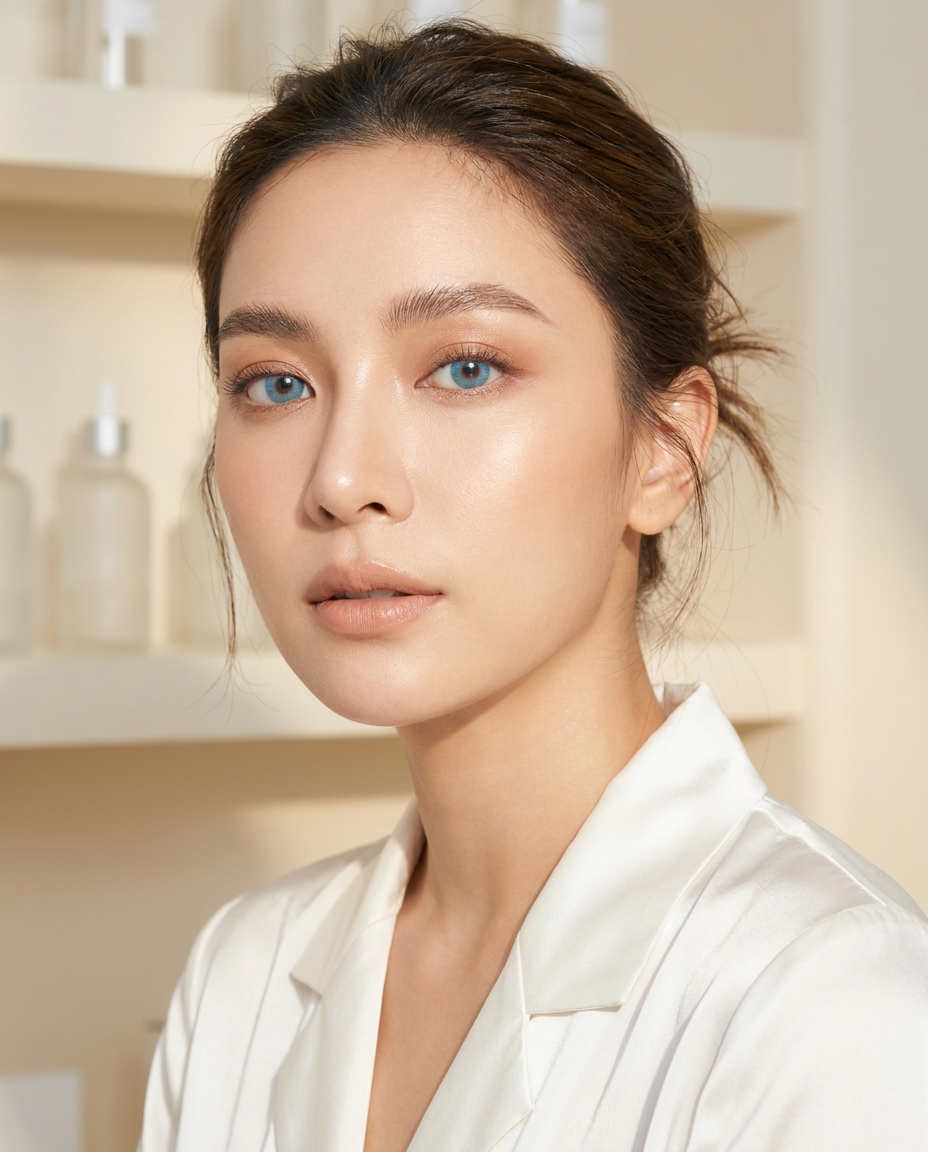 3-Tone Blue Colored Contact Lenses