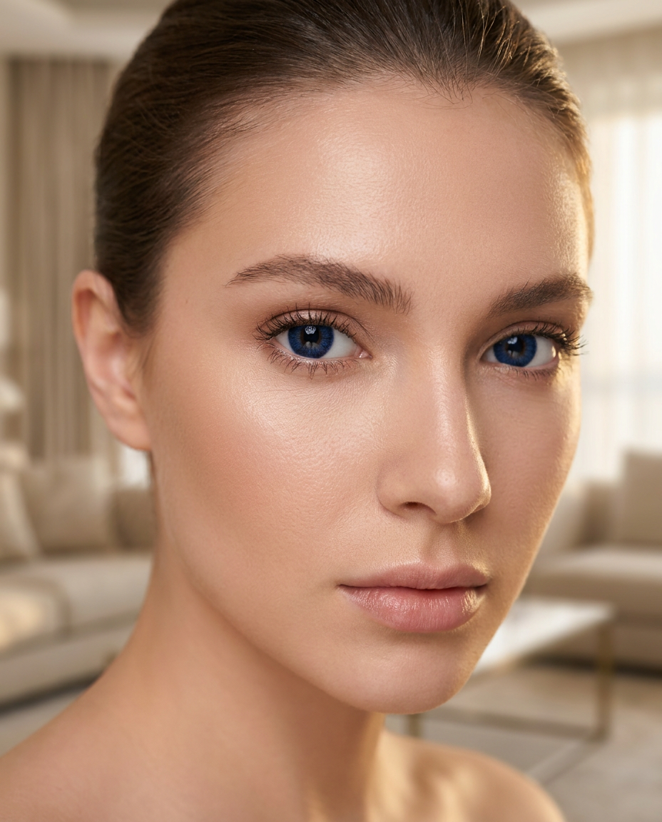 3-Tone Brilliant Blue Colored Contact Lenses