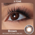3-Tone Brown Colored Contact Lenses