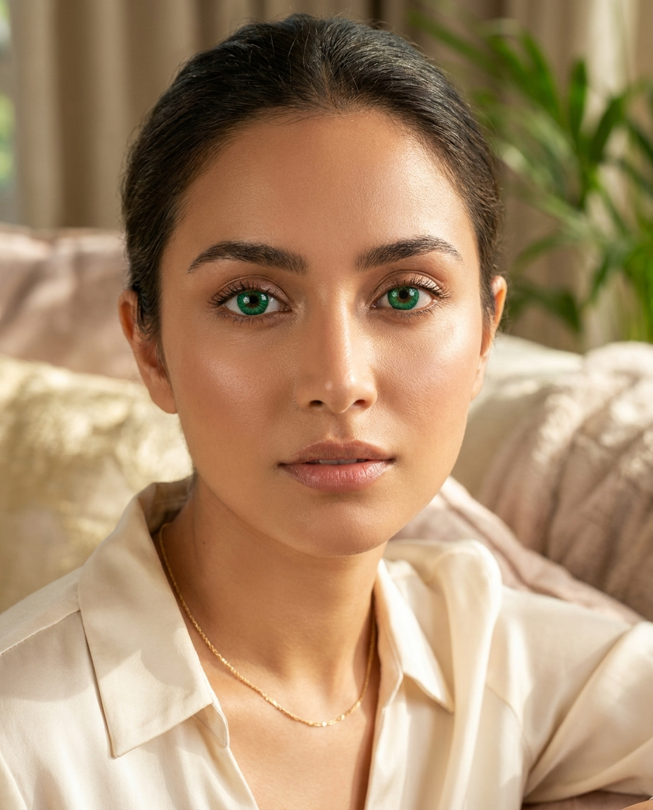 3-Tone Gemstone Green Colored Contact Lenses