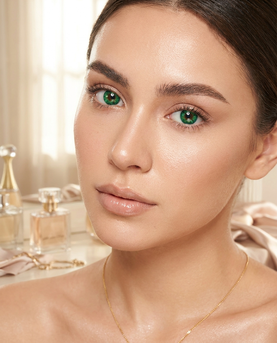 3-Tone Gemstone Green Colored Contact Lenses