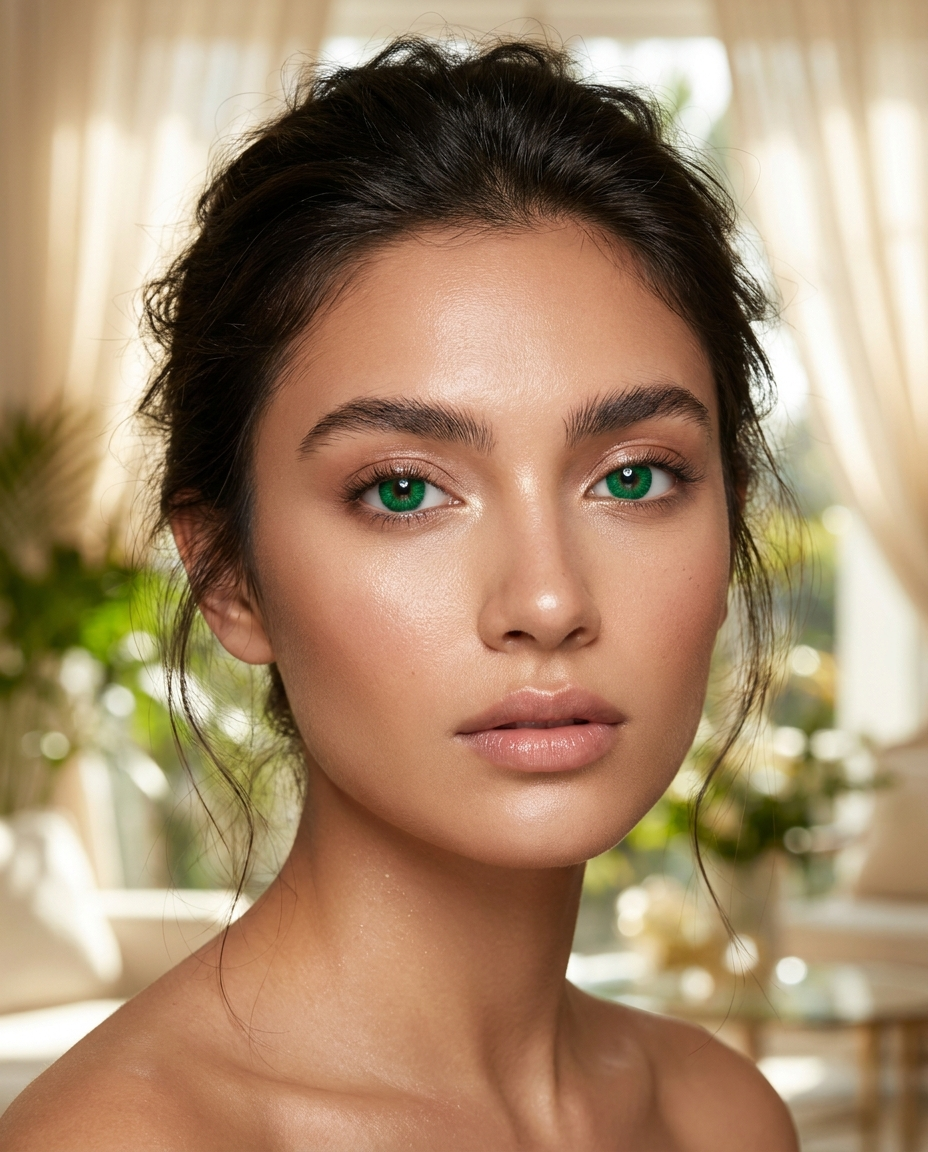 3-Tone Gemstone Green Colored Contact Lenses
