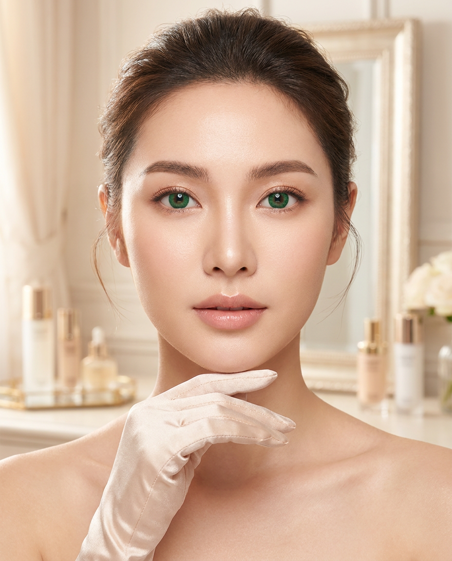 3-Tone Gemstone Green Colored Contact Lenses