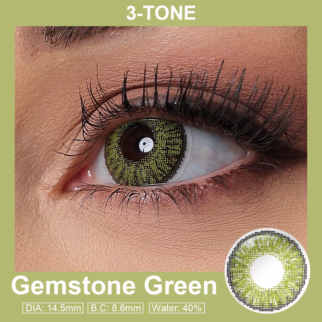 3-Tone Gemstone Green Colored Contact Lenses
