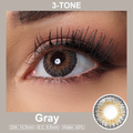 3-Tone Gray Colored Contact Lenses