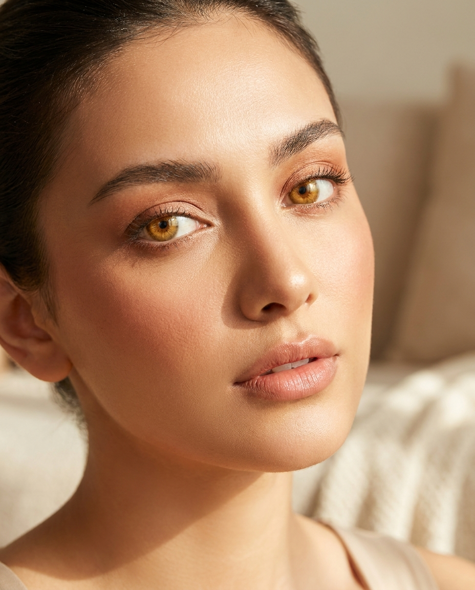 3-Tone Honey Colored Contact Lenses