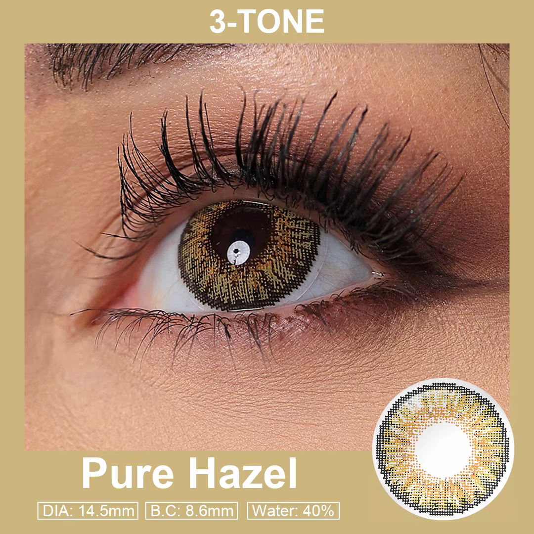 3-Tone Pure Hazel Colored Contact Lenses