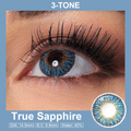 3-Tone True Sapphire Colored Contact Lenses