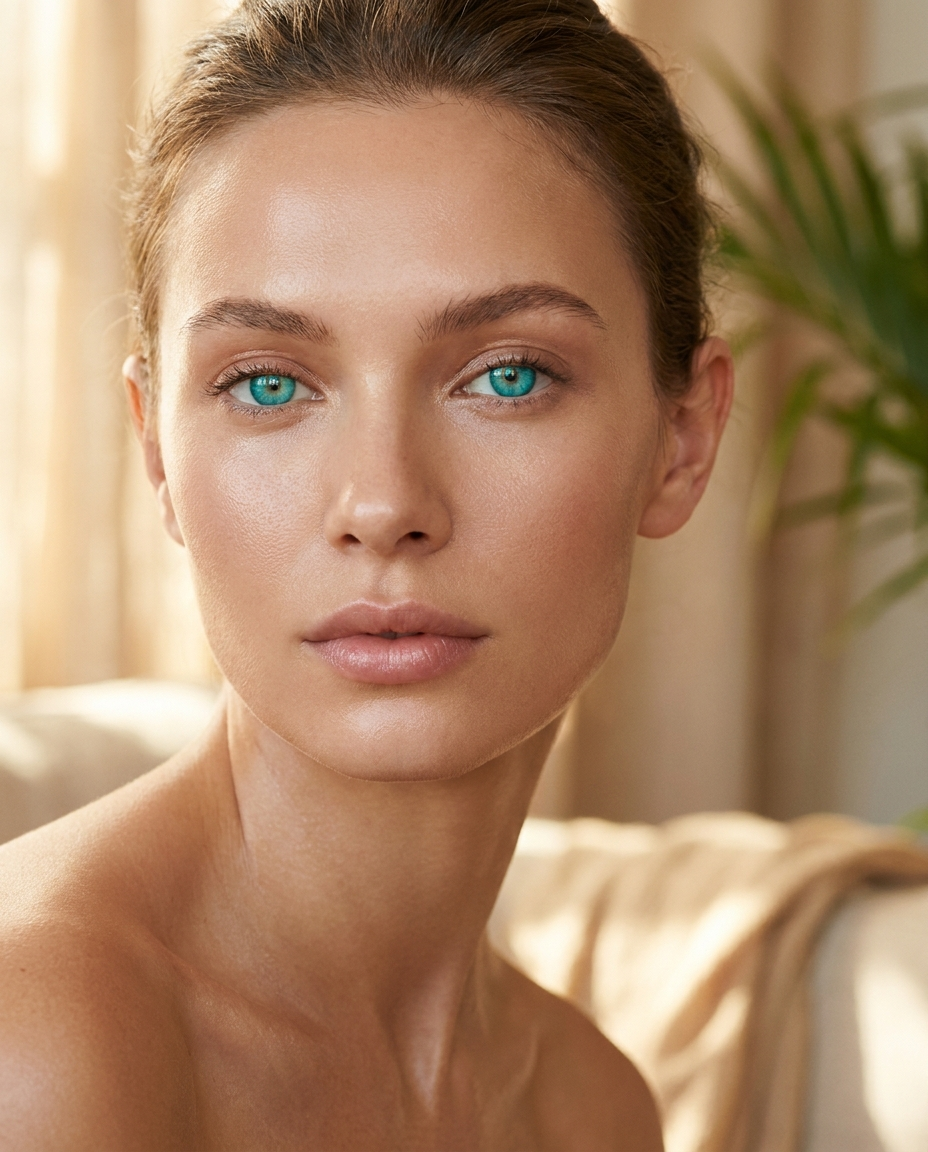 3-Tone Turquoise Colored Contact Lenses