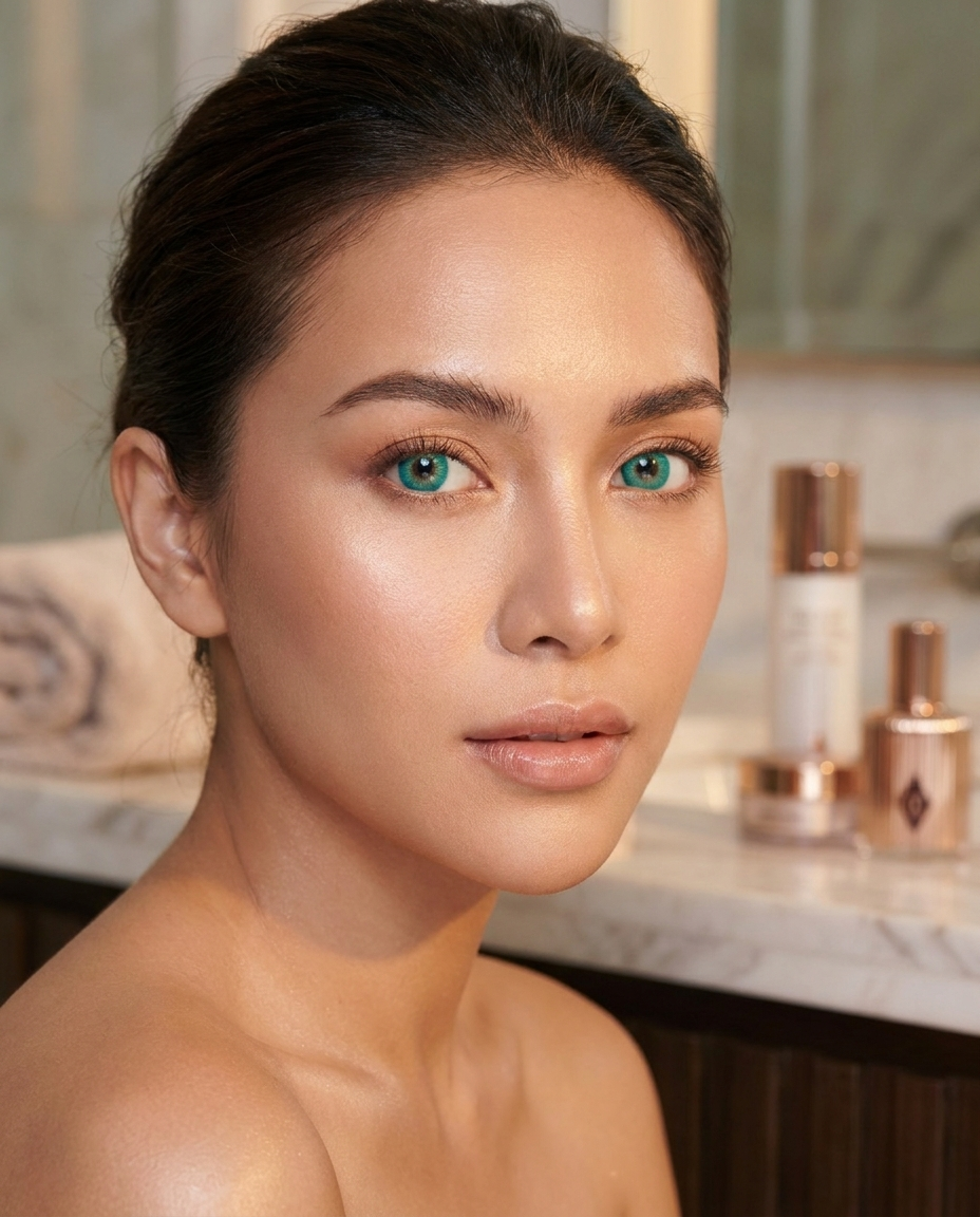 3-Tone Turquoise Colored Contact Lenses